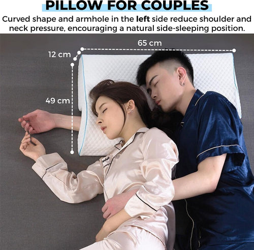 Ergonomic Memory Foam Couple Pillow