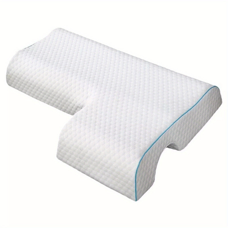 Memory Foam Couple Pillow with Arm Hole - Cuddle Pillow for Side Sleepers